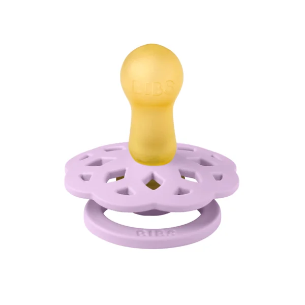 Suzeta din latex cu tetina rotunda pentru +6 luni Boheme Violet Sky, 1 bucata, Bibs