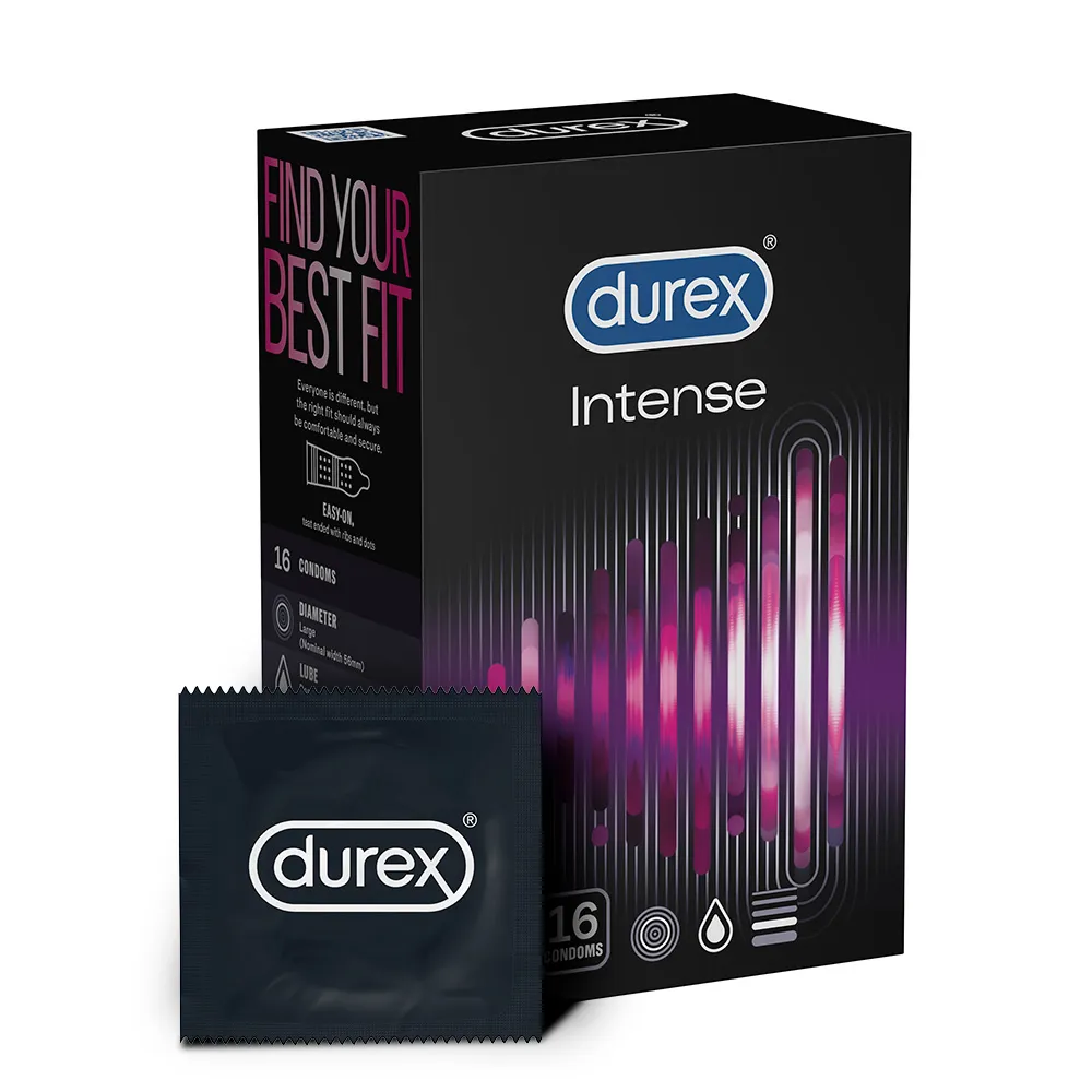 Prezervative Intense Orgasmic, 16 bucati, Durex 