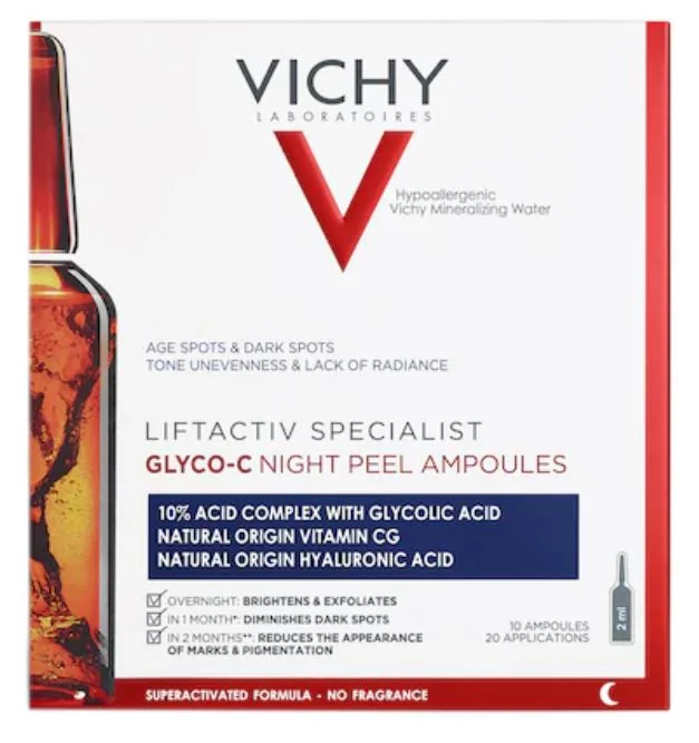 Ser fiole cu efect de peeling Liftactiv Specialist Glyco-C, 10x2ml, Vichy