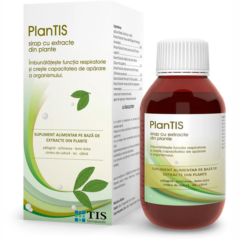 Sirop cu extracte din plante PlanTIS, 150ml, Tis Farmaceutic