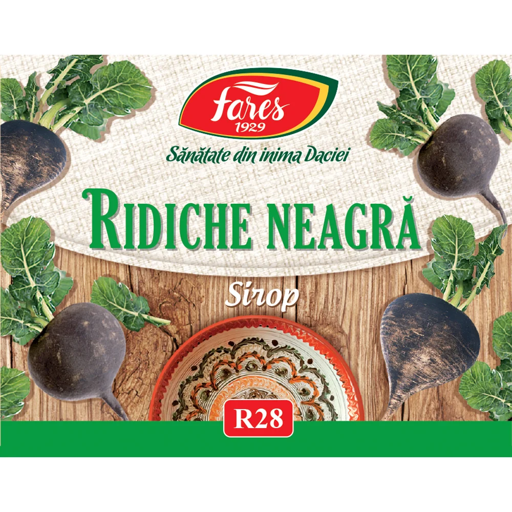 Sirop Ridiche neagra, 250ml, Fares