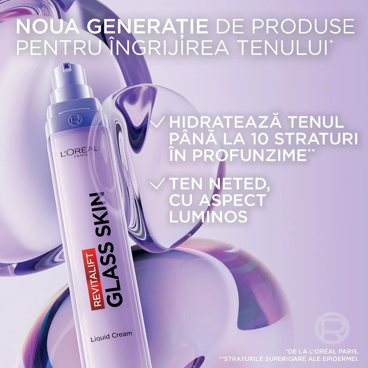 Crema iluminatoare Revitalift Glass Skin, 50ml, L'Oreal Paris