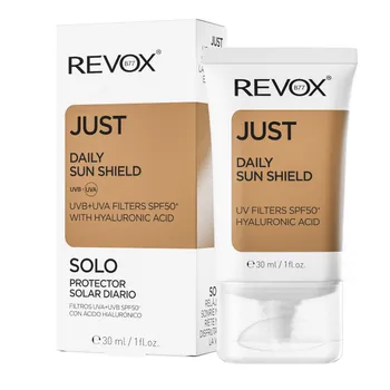 Crema de fata cu acid hialuronic SPF 50+ Just Daily Sun Shield, 30ml, Revox 