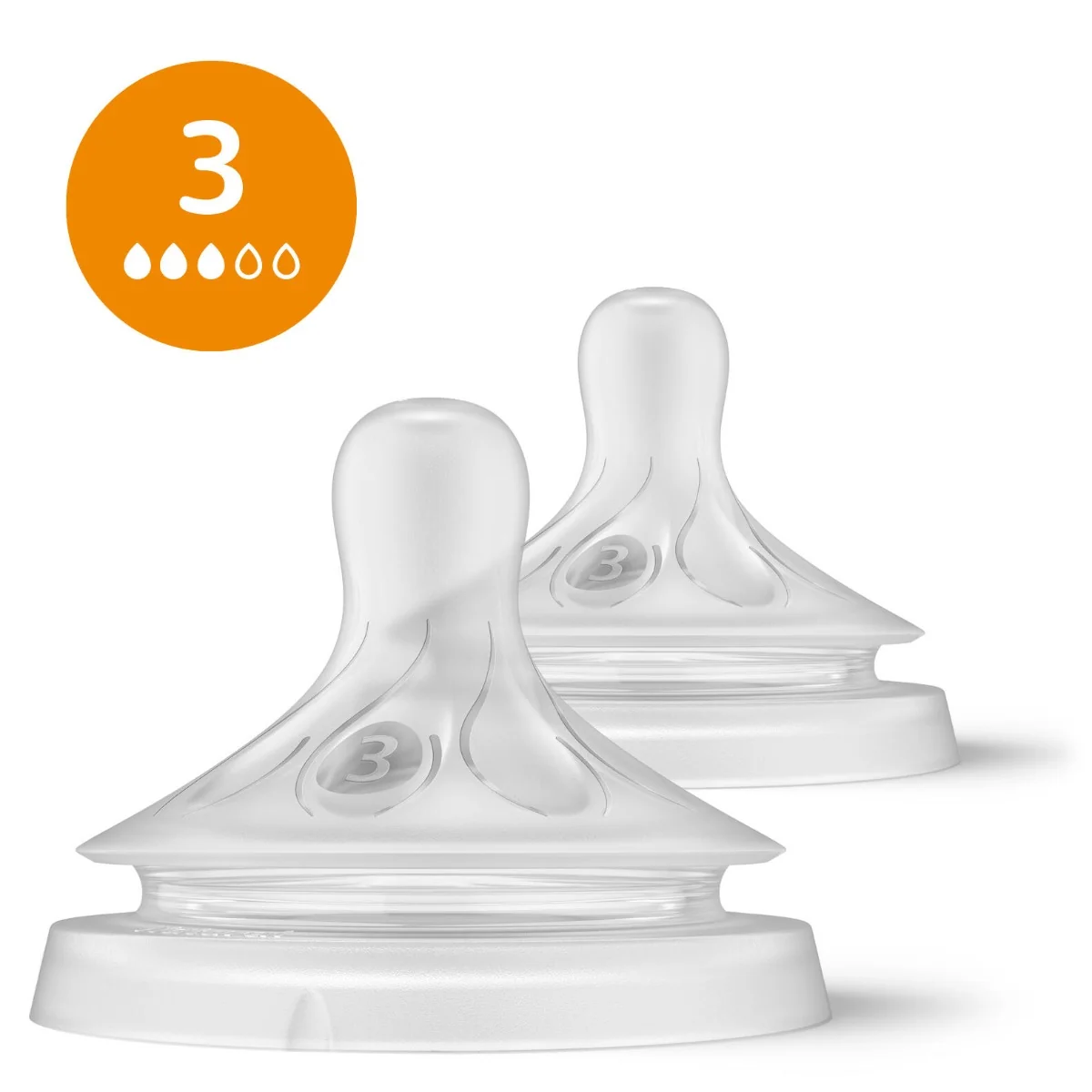 Set tetine cu debit lent pentru +1 luna Natural Response SCY963/02, 2 bucati, Philips Avent