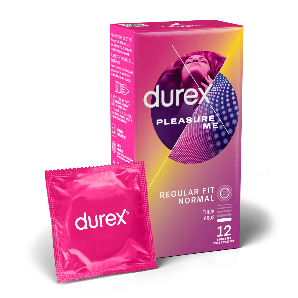 Prezervative Pleasure Me, 12 bucati, Durex