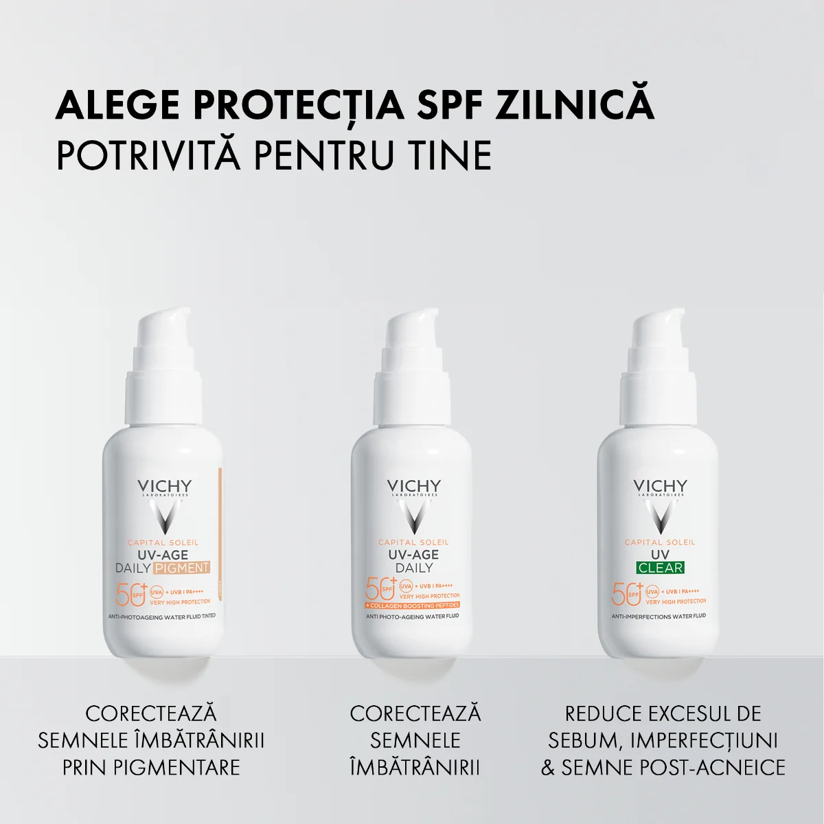 Fluid apos anti-imperfectiuni cu SPF50+ Capital Soleil UV CLEAR, 40ml, Vichy