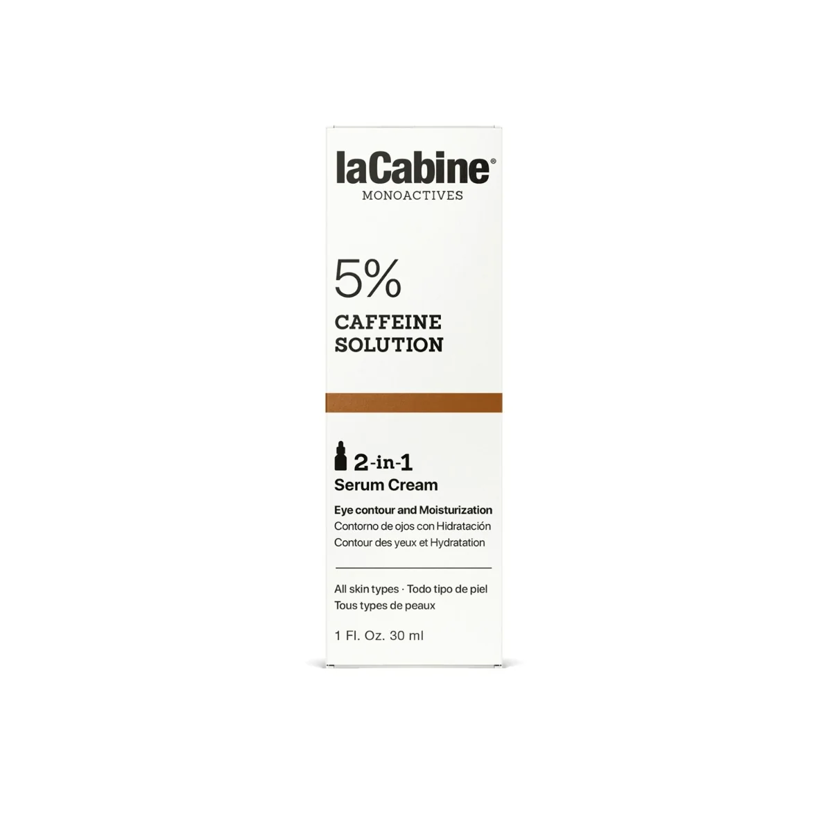 Ser-crema pentru conturul ochilor 5% Caffeine Monoactives, 30ml, La Cabine 