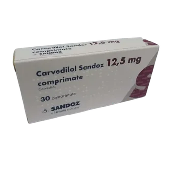 Carvedilol 12.5mg, 30 comprimate, Sandoz