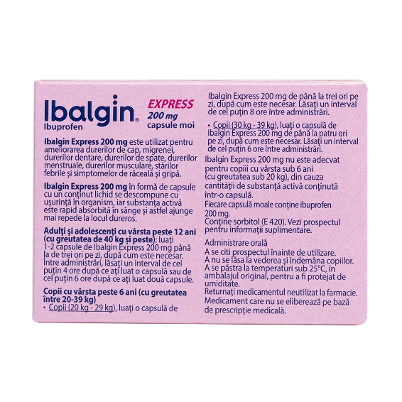 Ibalgin Express 200mg, 12 capsule, Sanofi