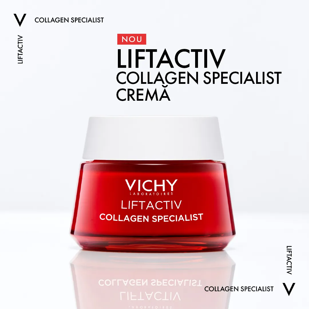 Crema antirid de zi pentru toate tipurile de ten Liftactiv Collagen Specialist, 50ml, Vichy 