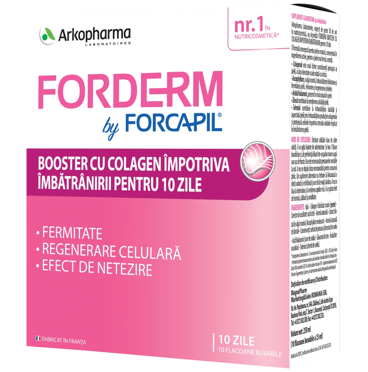 Forderm by Forcapil Booster cu Colagen, 10 flacoane