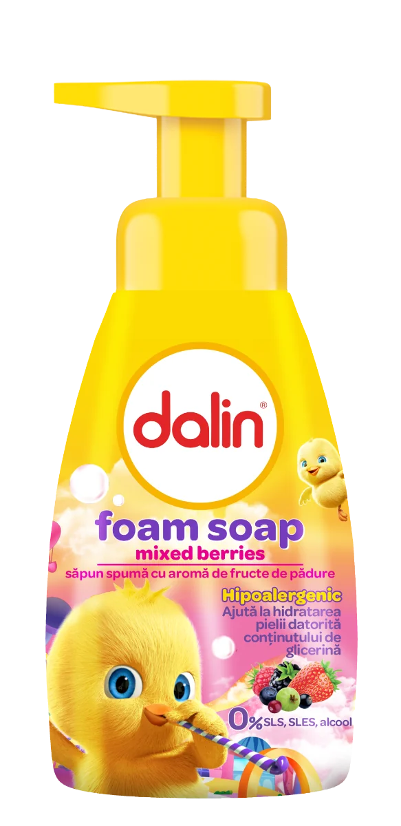 Sapun spuma cu fructe de padure, 200ml, Dalin