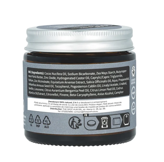 Deodorant crema 100% natural cu aroma de Oriental Wood, 40ml, Niyok