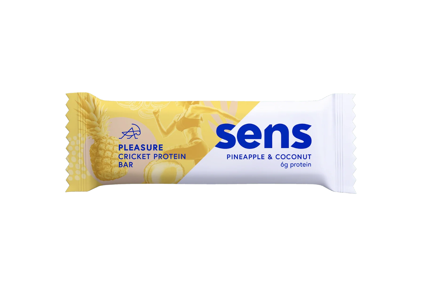 Baton proteic cu aroma de ananas si cocos Pleasure, 40g, Sens