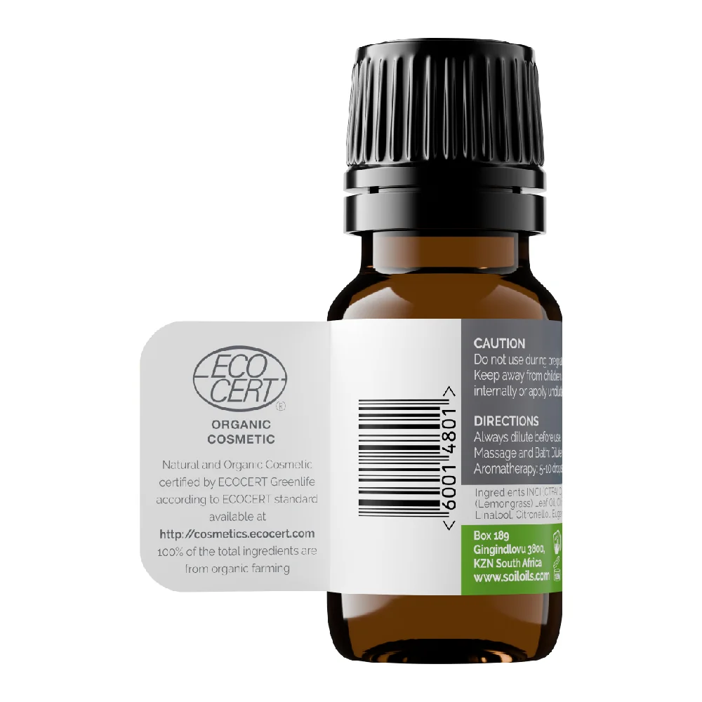 Ulei Esential Lemongrass Pur 100% Organic, 10ml, Soil
