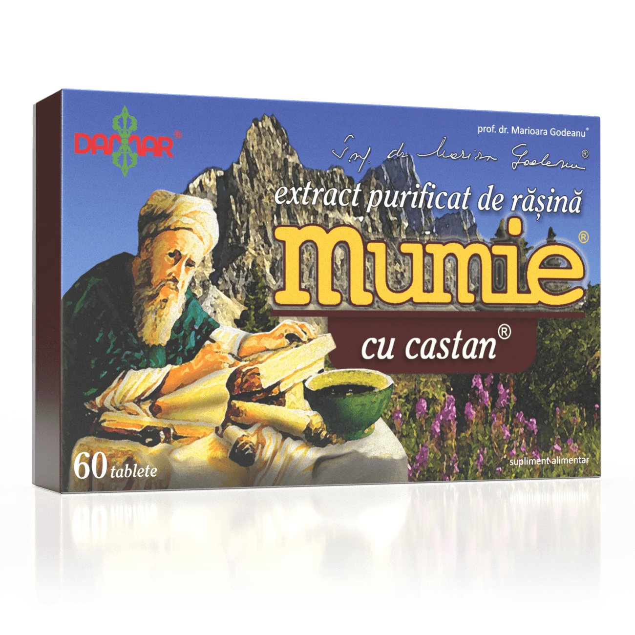 Extract purificat de rasina Mumie cu Castan, 60 tablete, Damar