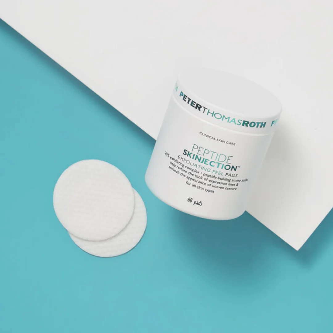 Dischete exfoliante pentru fata Peptide Skinjection Exfoliating, 60 bucati, Peter Thomas Roth