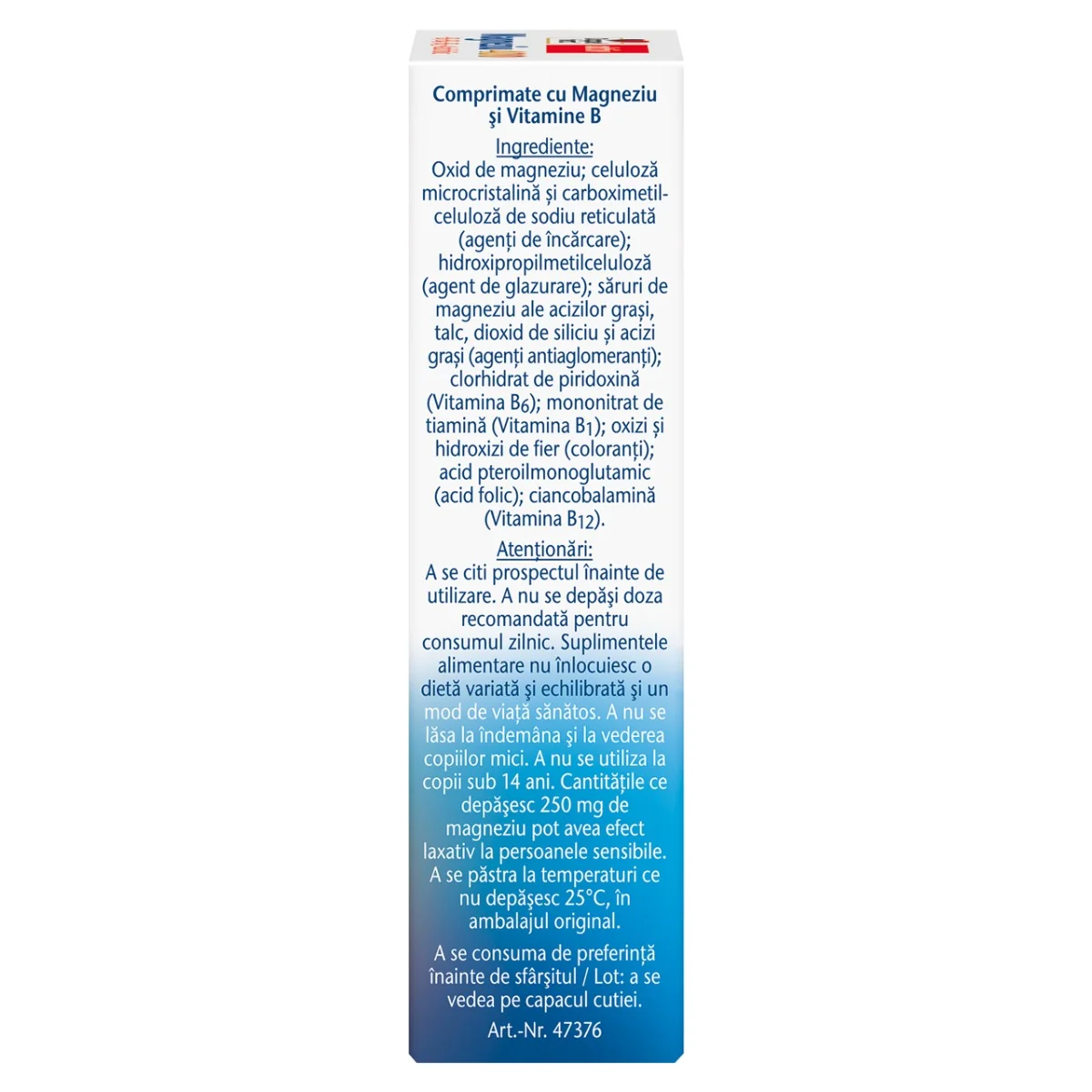Magnesiu 400mg + Vitamina B1 + B6 + B12 + Acid folic, 30 comprimate, Doppelherz