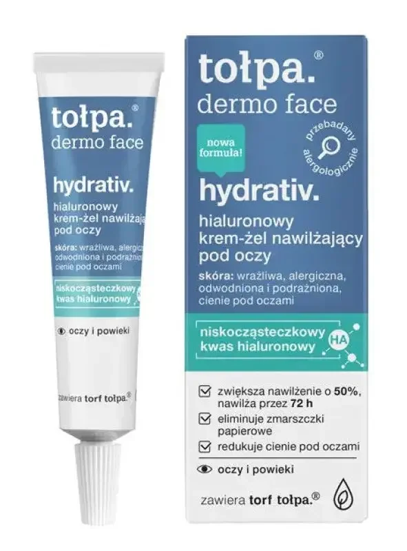 Crema-gel hialuronica hidratanta pentru zona ochilor Dermo Face Hydrativ, 10ml, Tolpa