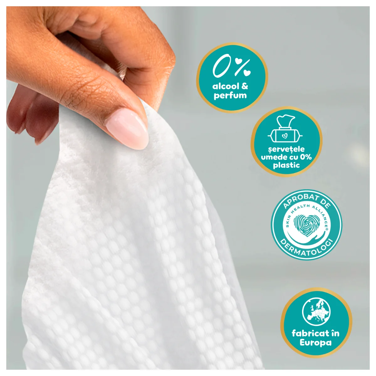 Servetele umede 99% apa cu lotiune usoara, 900 bucati, Pampers