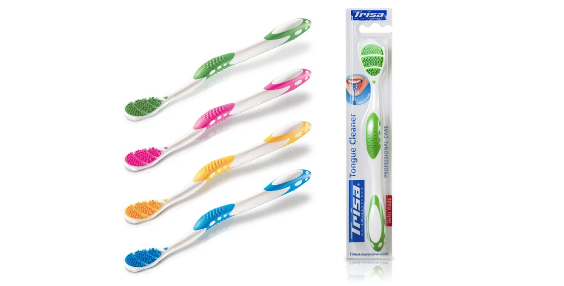 Dispozitiv pentru curatarea limbii Professional, 1 bucata, Trisa 