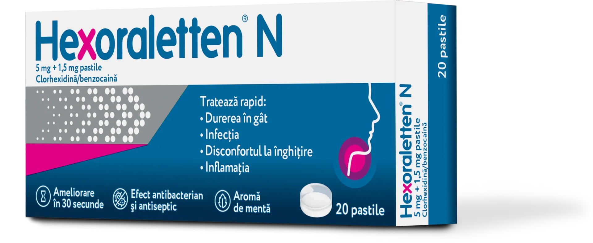 Hexoraletten N, 20 pastile, Johnson&Johnson