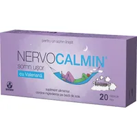 Nervocalmin Somn Usor cu valeriana, 20 capsule, Biofarm