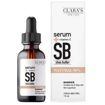 Serum facial cu Unt de Shea si Vitamina E, 30ml, Clara's New York
