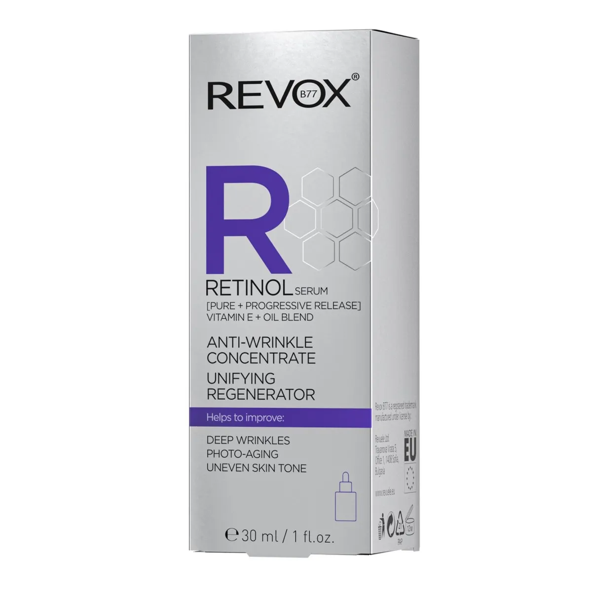 Serum pentru fata Retinol Unifying Regenerator, 30ml, Revox 