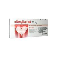 Nitroglicerina 0.5mg, 20 comprimate sublinguale, Zentiva
