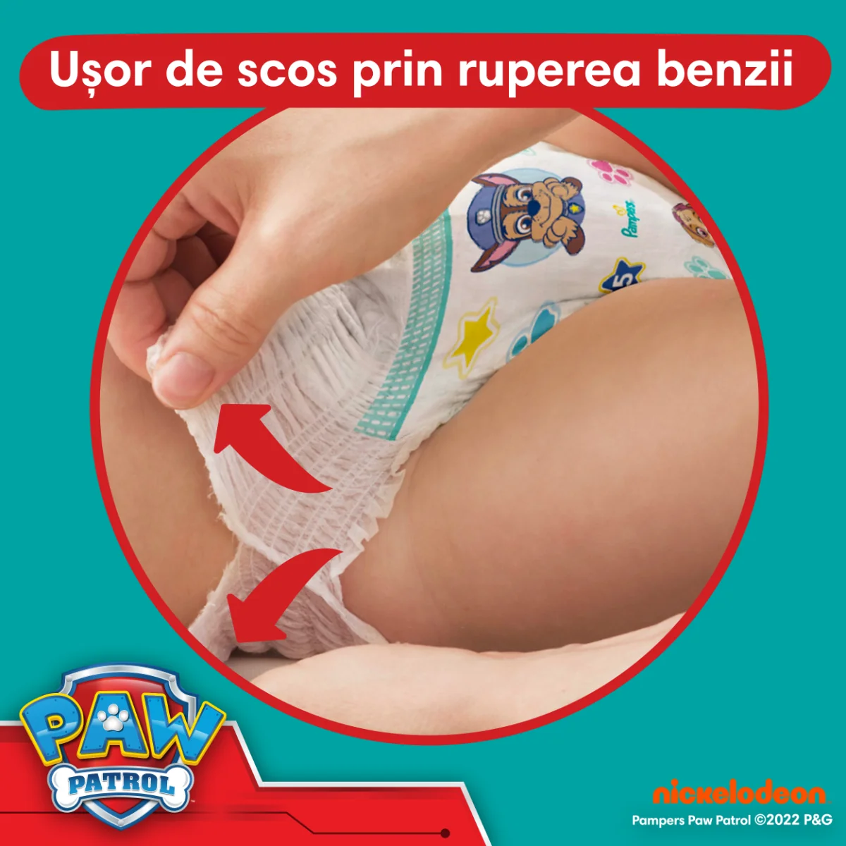 Scutece Pants Patrula Catelusilor Nr.5 pentru 12 - 17 kg, 66 bucati, Pampers