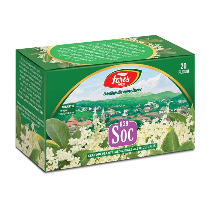 Ceai de soc, 20 plicuri, Fares