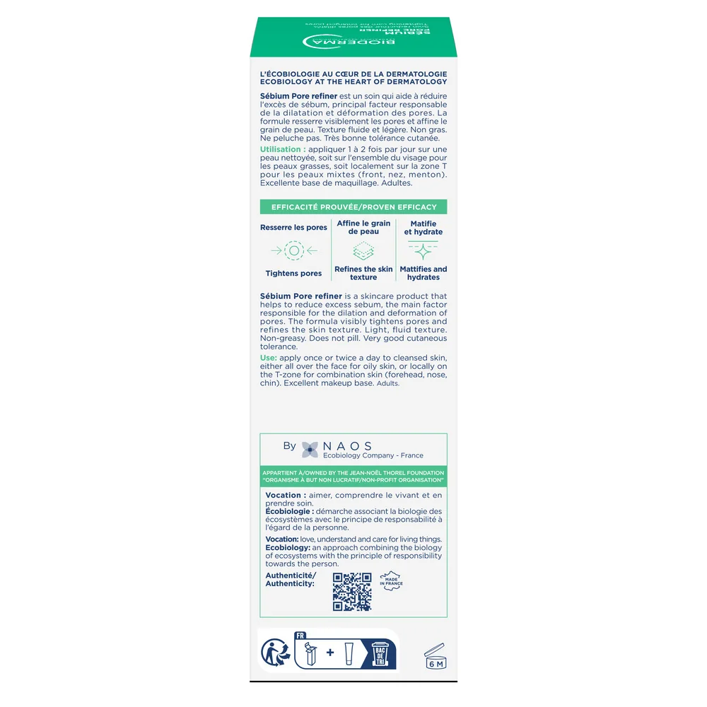 Corector cu efect matifiant Sebium Pore Refiner, 30ml, Bioderma