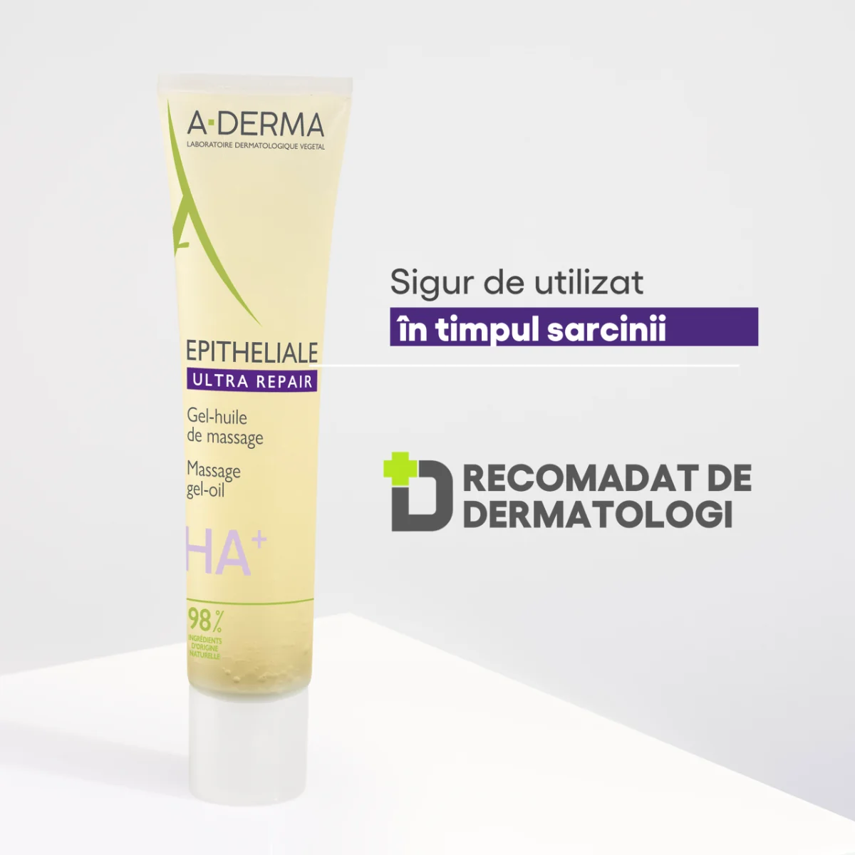 Gel-ulei pentru masaj Epitheliale Ultra Repair, 100ml, A-Derma