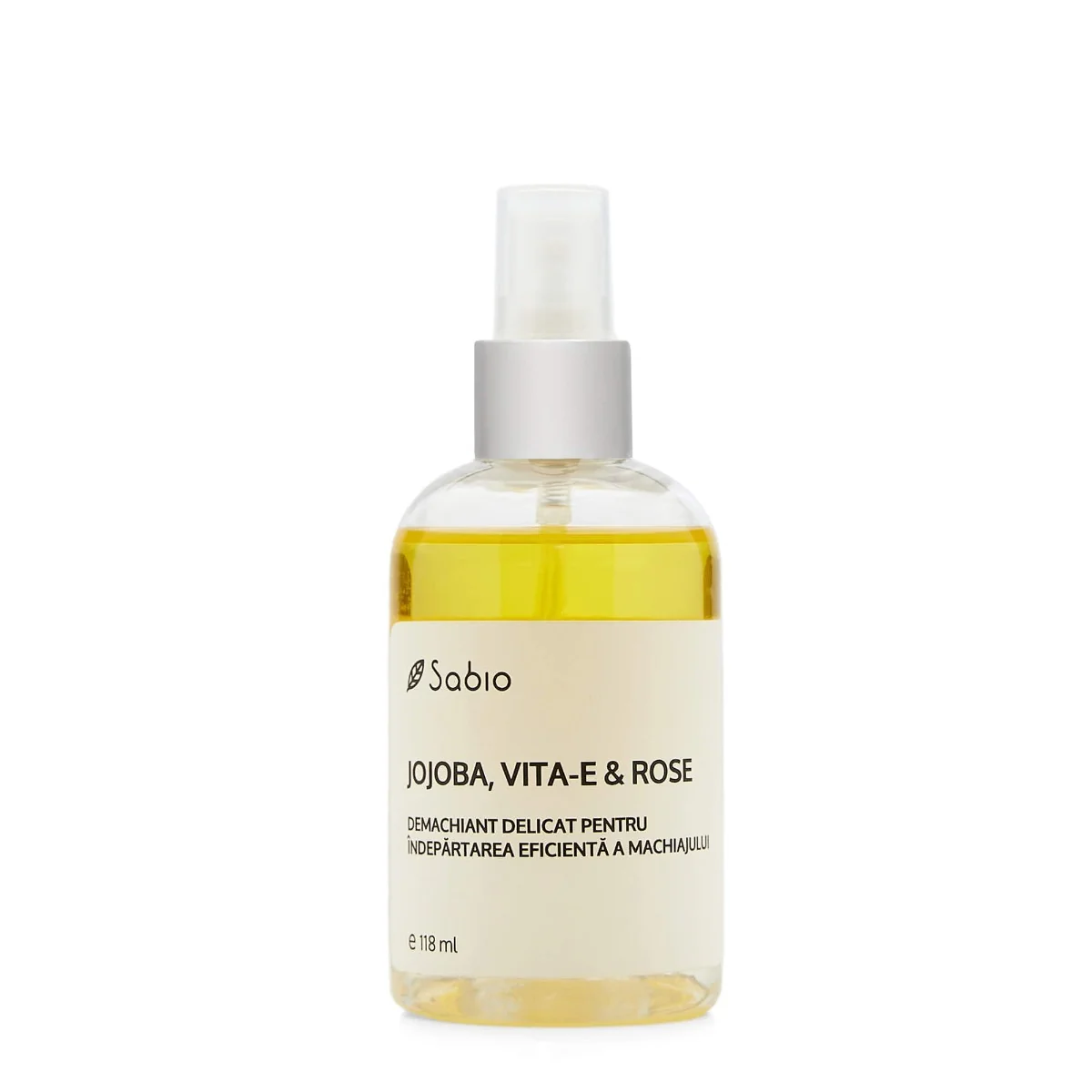 Demachiant bifazic cu jojoba + vita-E si rose, 118ml, Sabio