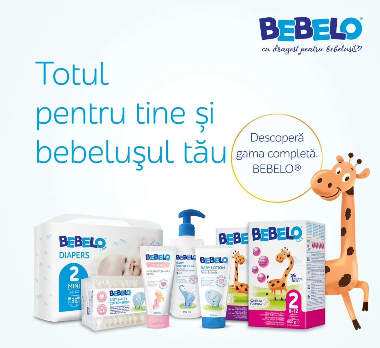 Bebelo Servetele umede, 56 bucati