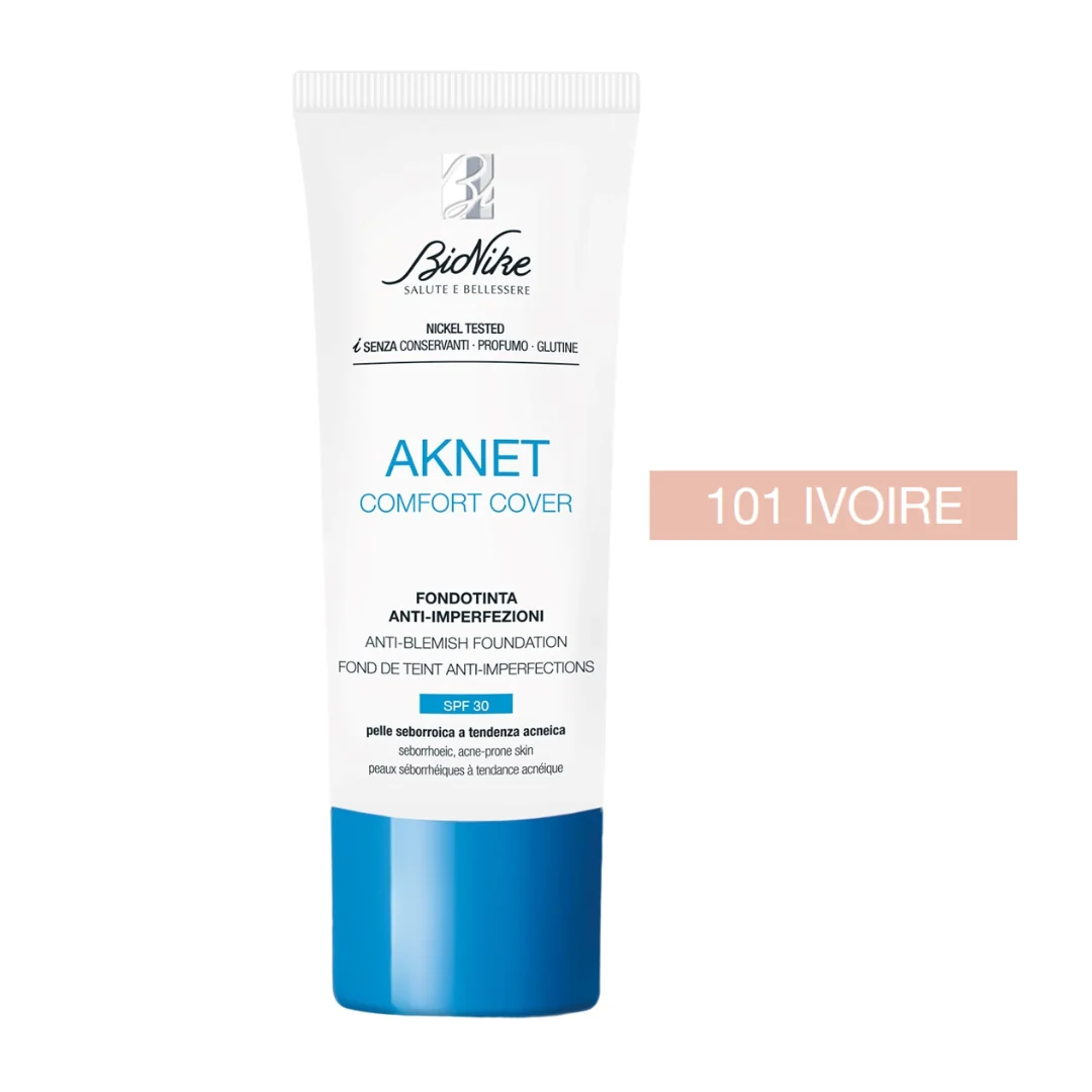 Fond de ten pentru ten acneic Aknet Comfort Cover 101 ivoire, 30ml, Bionike