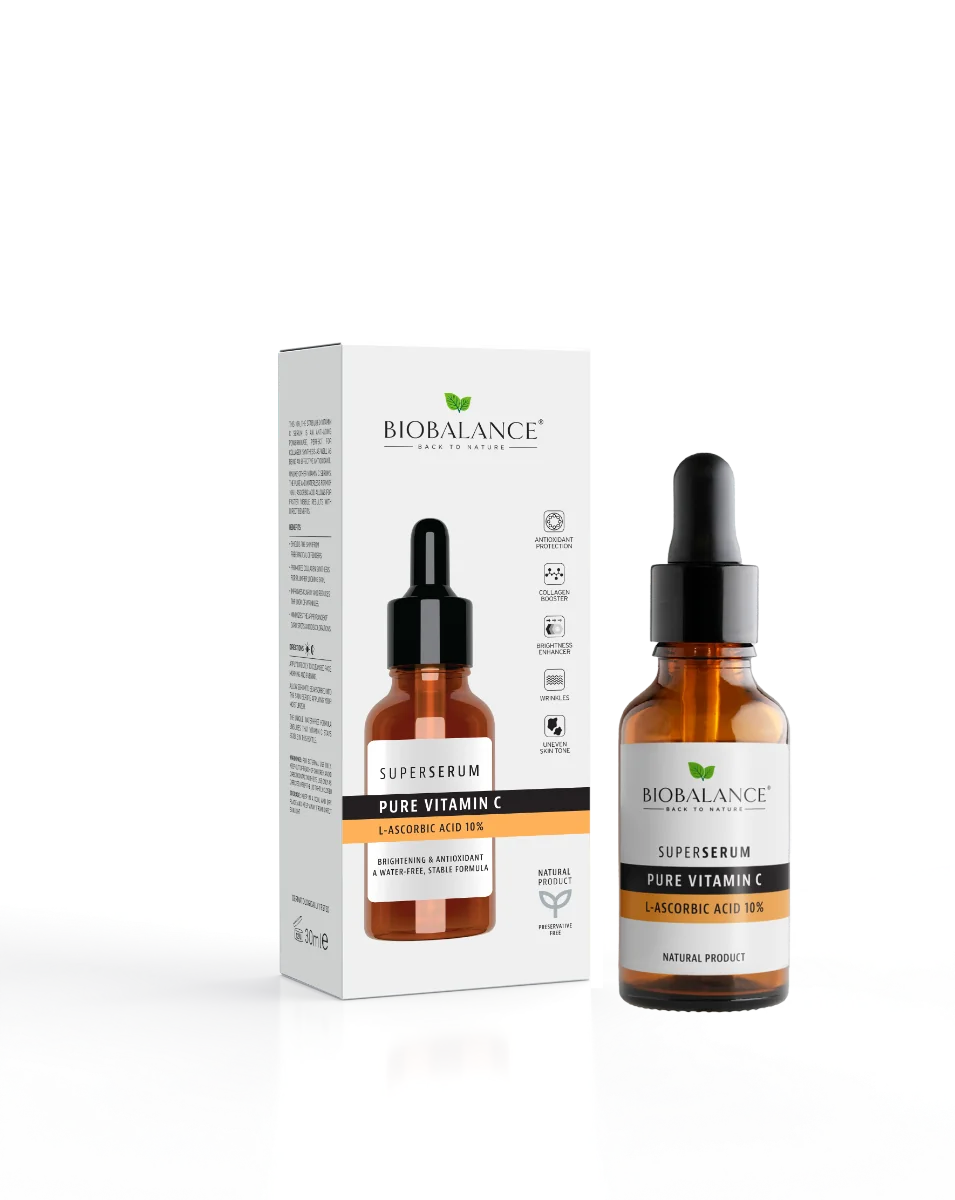 Ser de fata Pure Vitamin C Acid L-Ascorbic 10% Super Serum, 30ml, Bio Balance