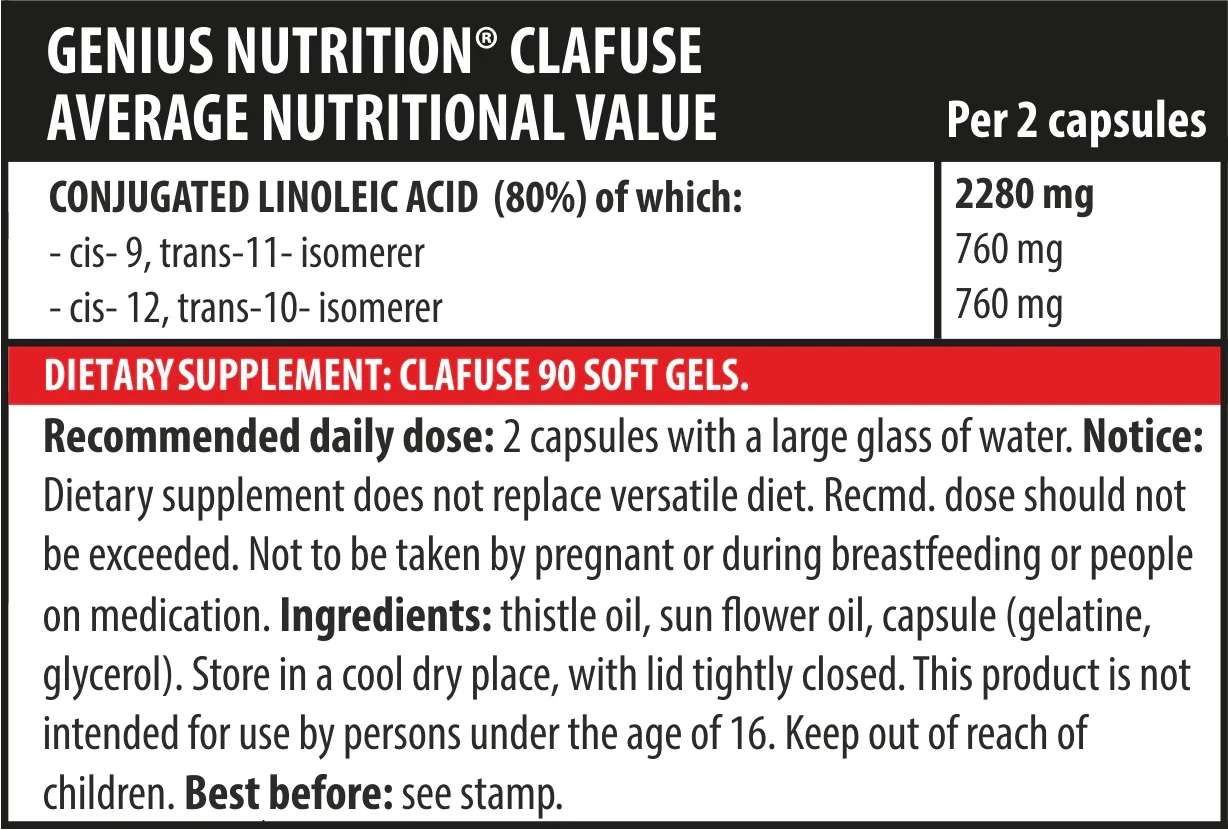 Clafuse, 90 capsule moi, Genius Nutrition