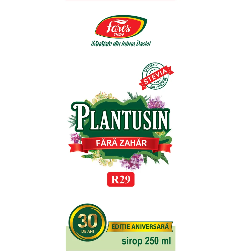 Sirop Plantusin pentru diabetici, 250 ml, Fares