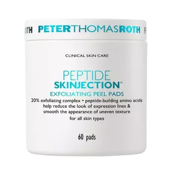 Dischete exfoliante pentru fata Peptide Skinjection Exfoliating, 60 bucati, Peter Thomas Roth
