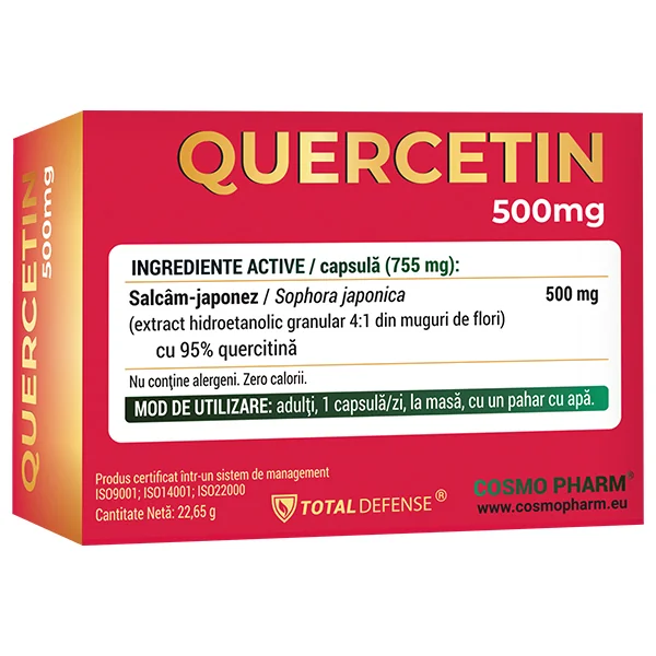 Quercetin 500mg, 30 capsule, Cosmopharm