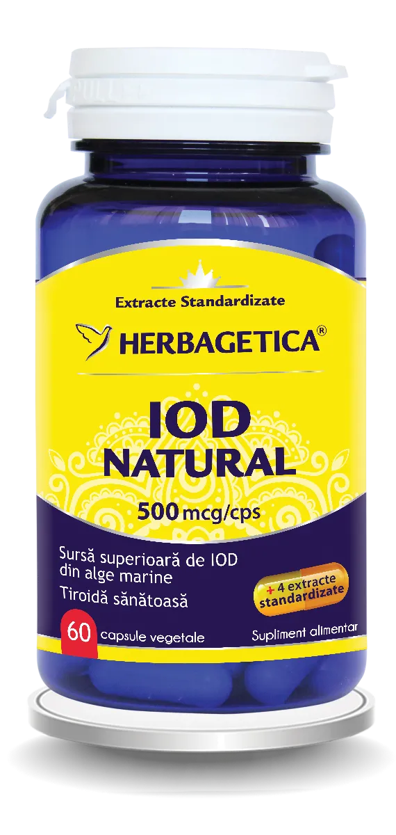 Iod Natural, 60 capsule vegetale, Herbagetica
