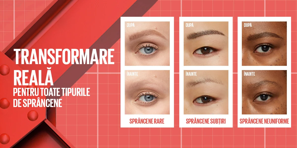 Transformare reala pentru toate tipurile de sprancene Transformare reala pentru toate tipurile de sprancene