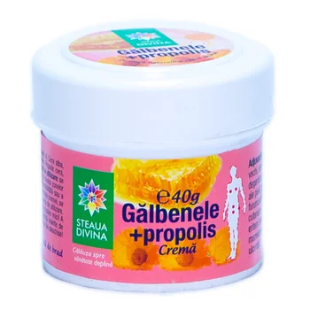 Crema naturala cu galbenele si propolis, 40g, Steaua Divina