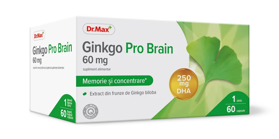 Dr. Max Ginkgo Pro Brain, 60 capsule moi