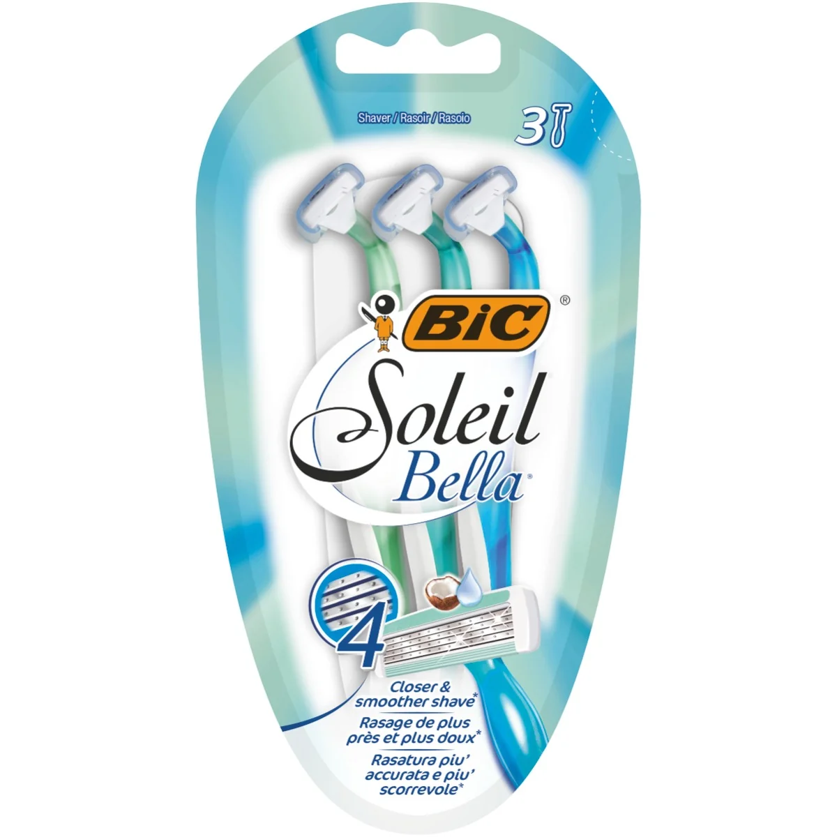Pachet Aparat de ras Soleil Bella, 3 bucati, BIC