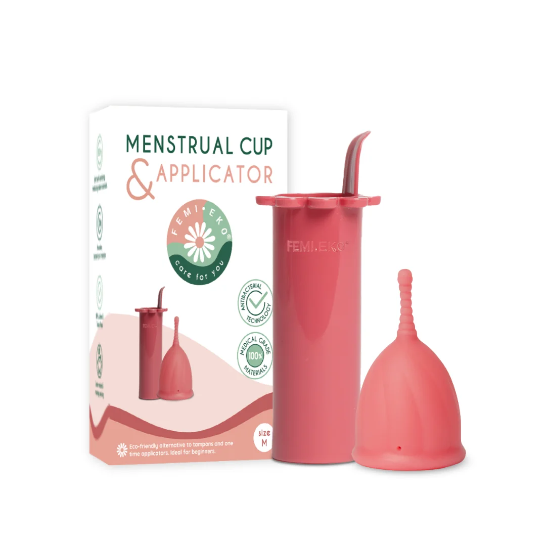 Cupa menstruala cu aplicator Powder Marimea A, 1 bucata, Femi.Eko