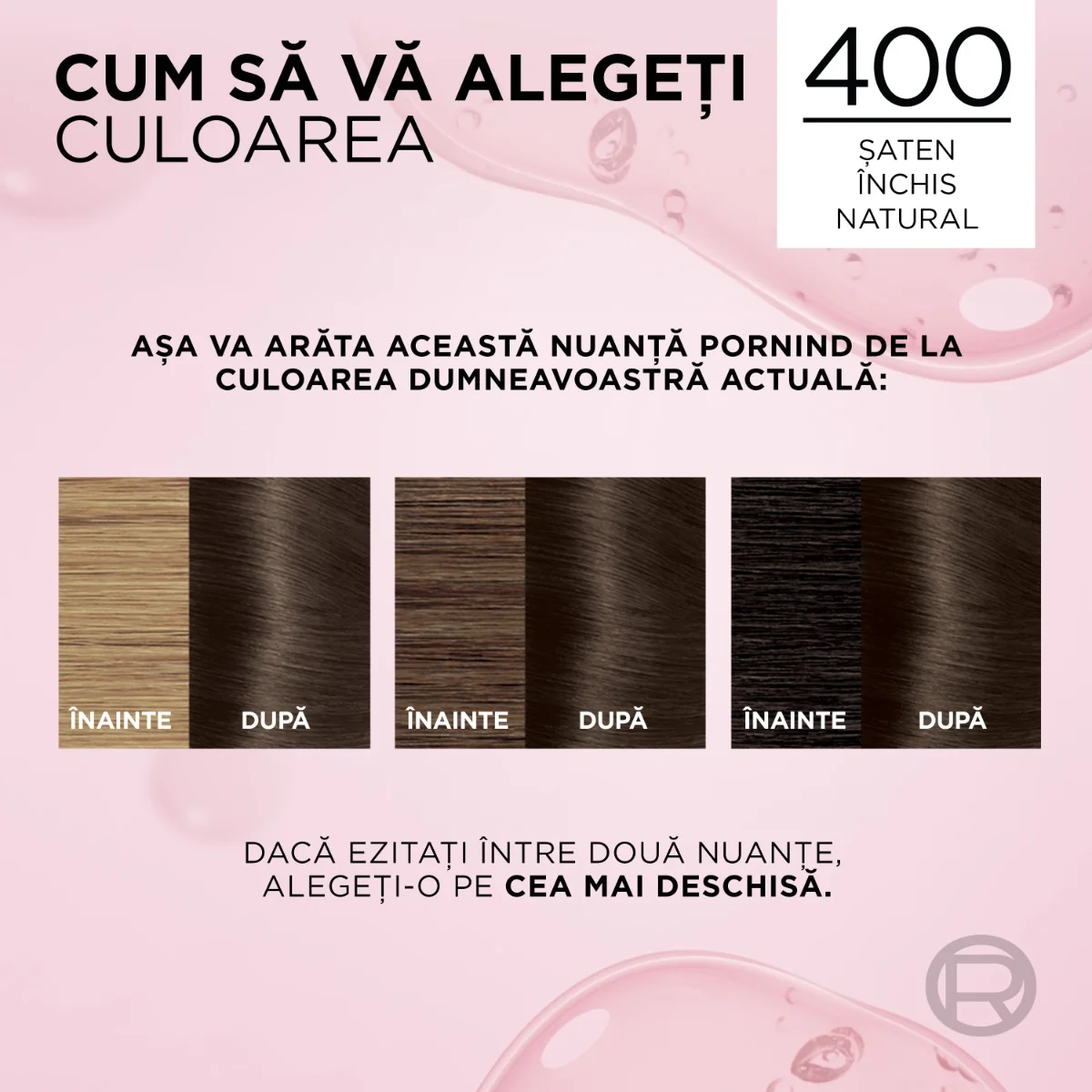 Vopsea de par permanenta Excellence Creme 400 Saten Inchis Natural, 192ml, L'Oreal Paris
