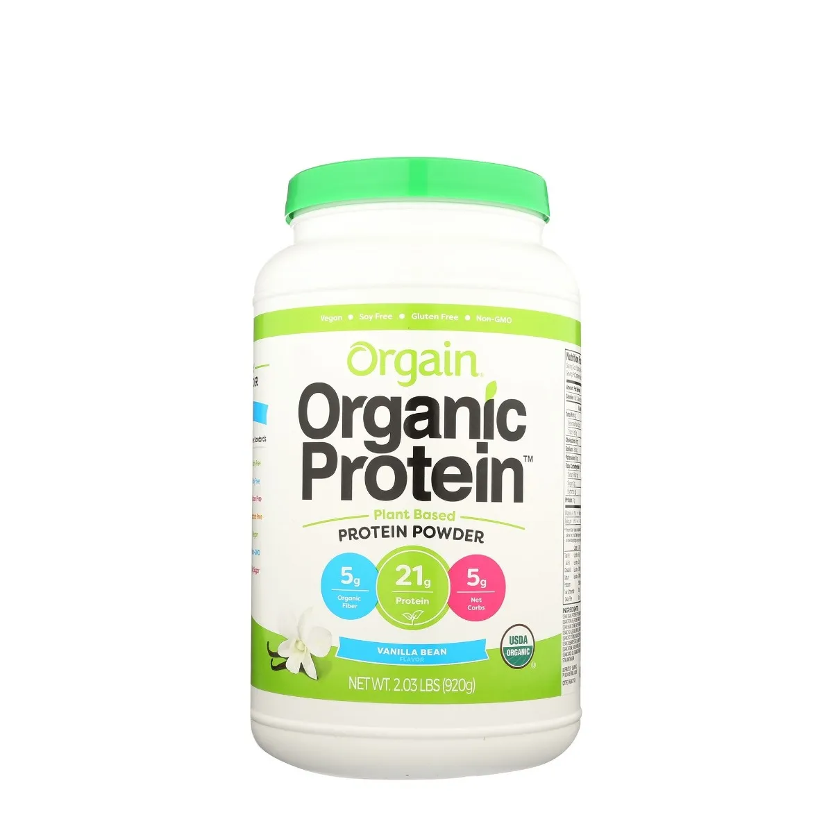 Proteina organica vegana cu aroma de vanilie Organic Protein, 920g, Orgain